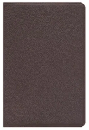 ESV Large Print Thinline Reference Bible-Brown Top Grain Leather