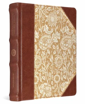 ESV Single Column Journaling Bible-Antique Floral Design Cloth Over Board