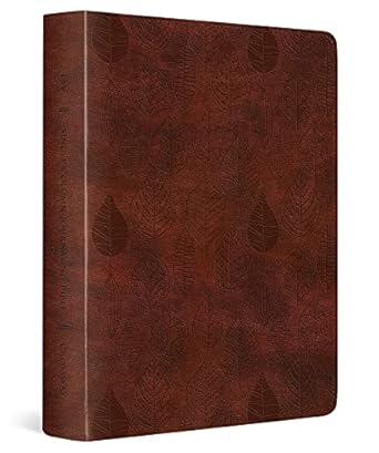 Image of ESV Single Column Journaling Bible (Trutone, Chestnut, Leaves Design)