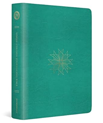 Image of ESV Single Column Journaling Bible (Trutone, Teal, Resplendent Cross Design)