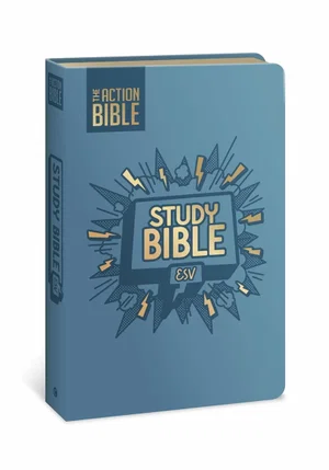 ESV The Action Bible Study Bible, Leathersoft, Blue, Full Colour