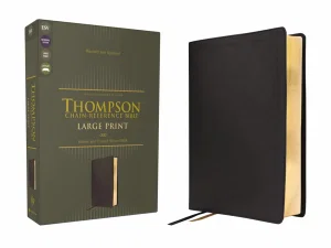 ESV Thompson Chain-Reference Bible, Large Print, Leathersoft, Black, Red Letter