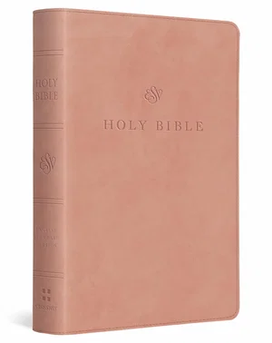 ESV Large Print Compact Bible, Red Letter (Trutone Blush Rose)