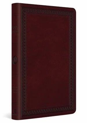ESV Large Print Value Thinline Bible (TruTone Mahogany, Border Design)
