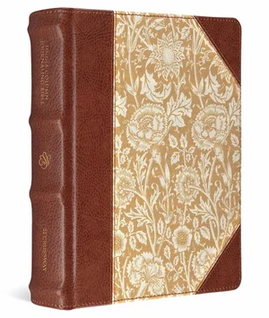 ESV, Large Print Single Column Journaling Bible (Cloth Over Board, Antique Flora