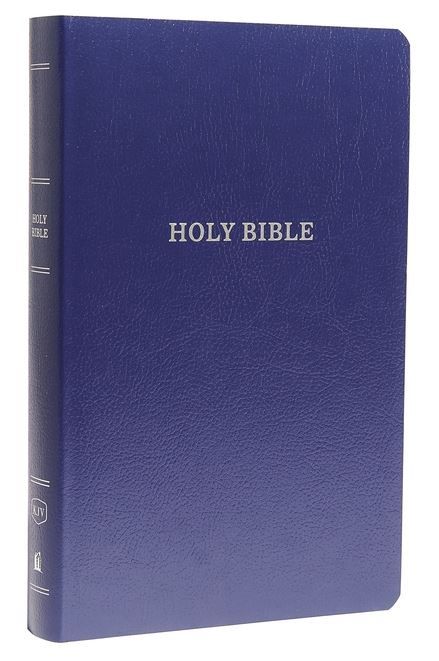 KJV Gift & Award Bible -Comfort Print-Navy Blue Leatherflex