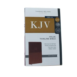 KJV Thinline Bible, Standard Print, Imitation Leather, Brown,
