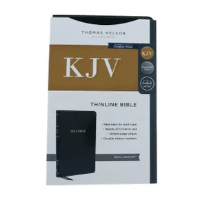 KJV Thinline Bible Comfort Print-Black Leathersoft