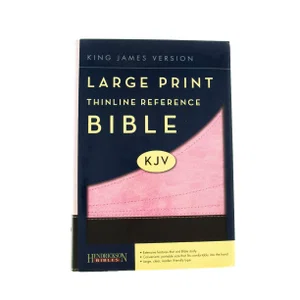KJV Large Print Thinline Reference Chocolate/Pink - Flexisoft