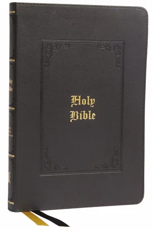 KJV Thinline Bible, Large Print, Black Leathersoft