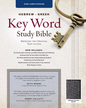 Image of KJV Hebrew-Greek Key Word Study-Black Genuine Leather