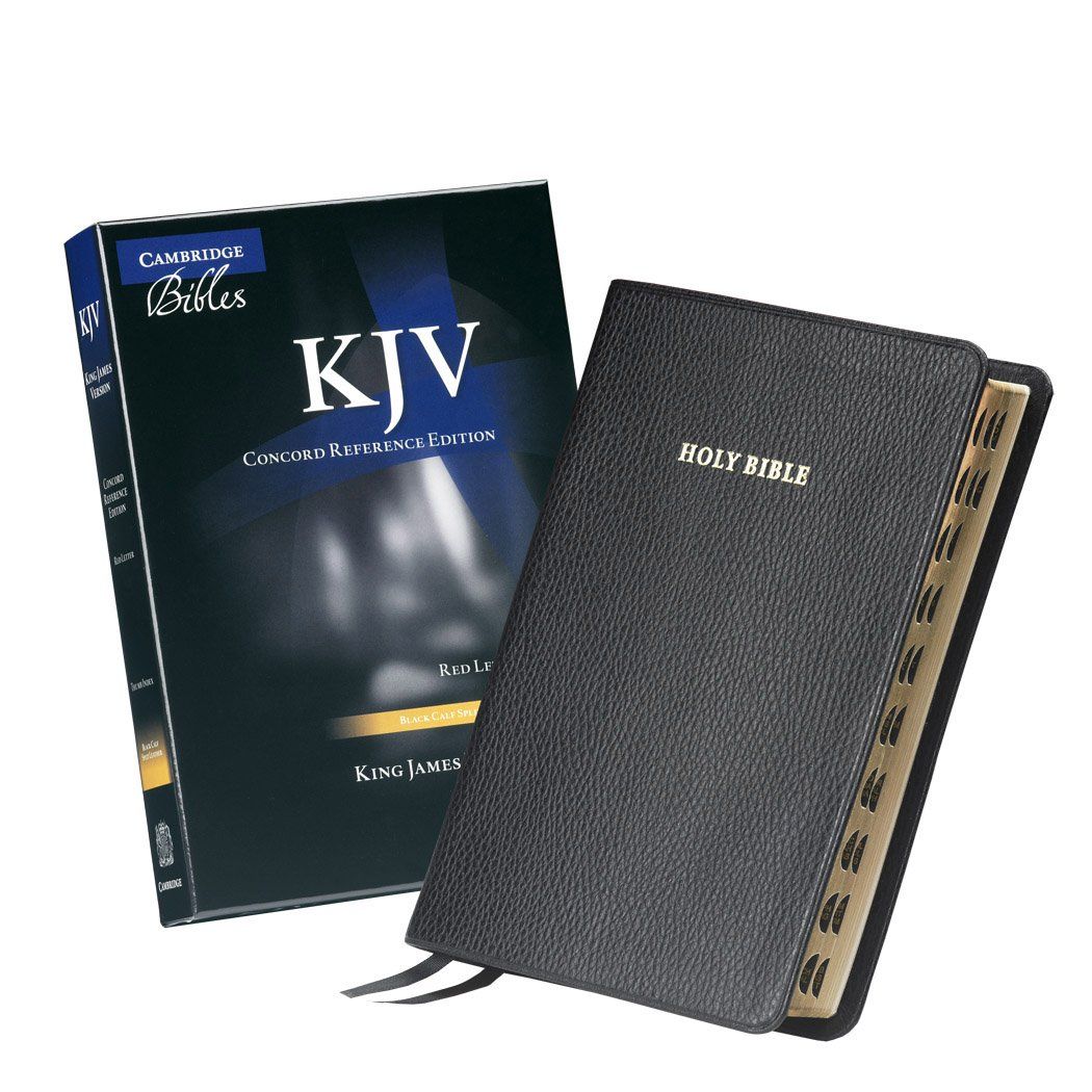 Image of KJV Concord Reference Bible-Black Calf-Split Indexed