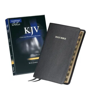 KJV Concord Reference Bible-Black Calf-Split Indexed