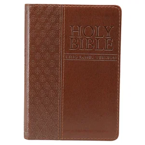 KJV Compact Bible-Brown LuxLeather