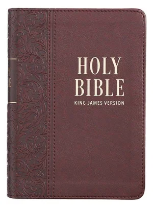 KJV Brown Faux Leather Medium Compact Bible