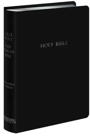 KJV Large Print Wide Margin Bible-Black Bonded Leather