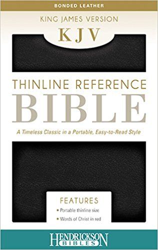 Image of KJV Thinline Reference Bible-Black Bonded Leather