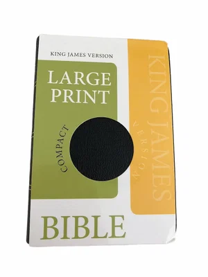 KJV Compact Bible Black Bonded Leather Large Print