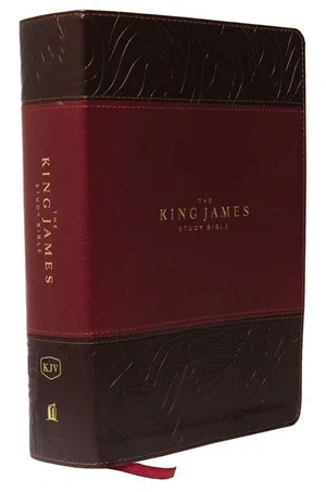 KJV Study Bible, Imitation Leather, Burgundy, Indexed