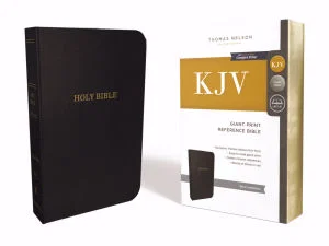 KJV Giant Print Reference Bible Black Deluxe Leathersoft