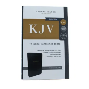 KJV Thinline Reference Bible, Bonded Leather, Black