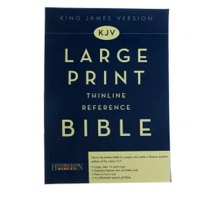 KJV Large Print Thinline Reference Black Leather