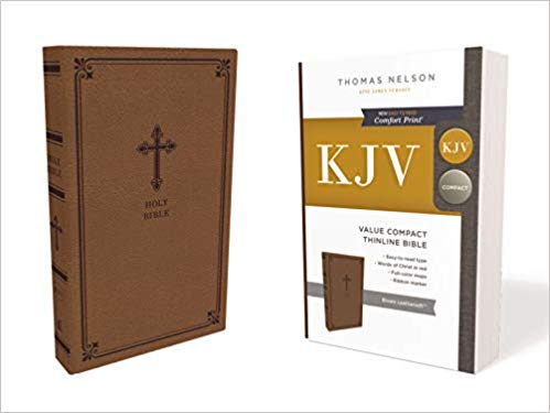 Image of KJV, Value Thinline Bible, Compact, Leathersoft, Brown, Comfort Print