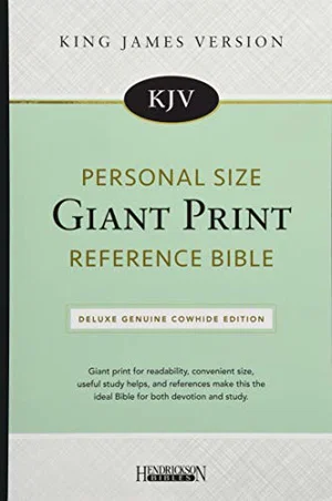 KJV Personal Size Giant Print Reference Bible Black