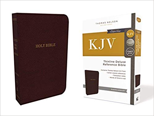 Image of KJV, Deluxe Thinline Reference Bible, Leathersoft, Burgundy, Comfort Print