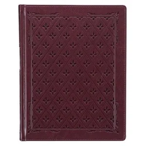 KJV Large Print Notetaking Bible Burgundy Faux Leather