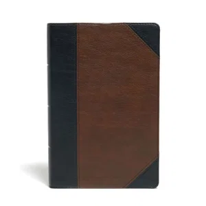 KJV Large Print Personal Size Reference Bible, Black/Brown Leathe