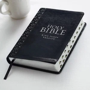 KJV Black Faux Leather Deluxe Gift Bible with Thumb Index
