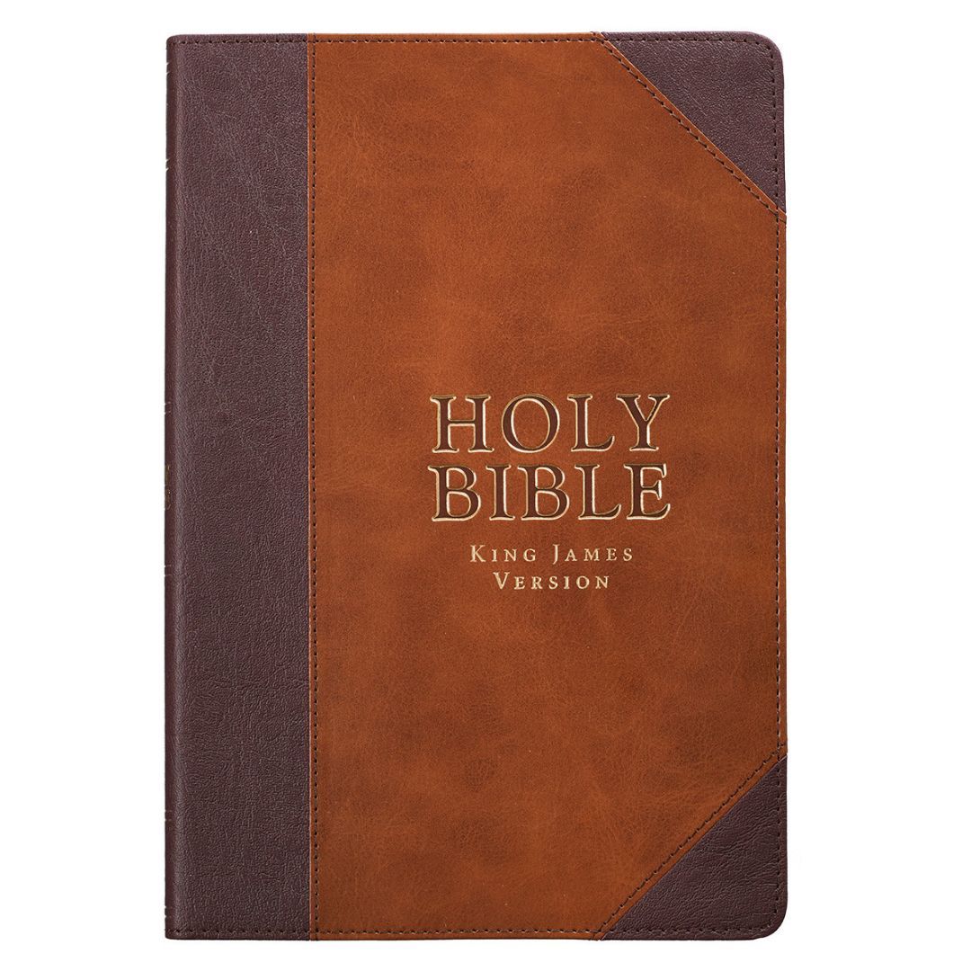 Image of KJV Brown Faux Leather Large Print Thinline Bible
