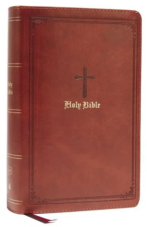 KJV Personal Size Large Print Single-Column Reference Bible - Brown