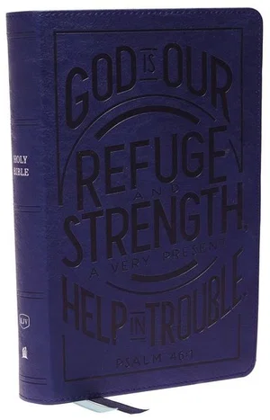 KJV Personal Size Reference Bible, Verse Art Cover - Blue