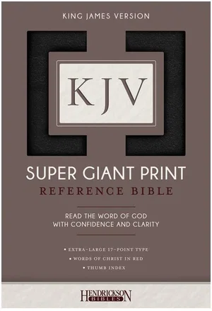 KJV Super Giant Print Reference Bible Black Indexed