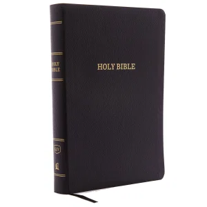 KJV Centre-Column, Giant Print, Bonded Leather, Black, Red Letter