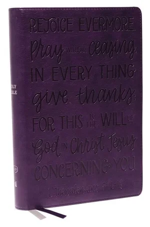 KJV Large Print Centre-Column Reference Bible - Purple (Indexed)