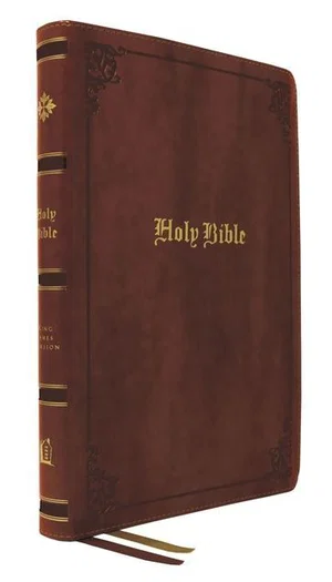 KJV Large Print Centre-Column Reference Bible - Brown - O/S indefinitely