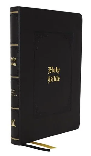 KJV Large Print Reference Bible, Vintage Series Thumb Indexed - Black