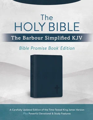 Bible Promise Book Simplified KJV - Navy Cross