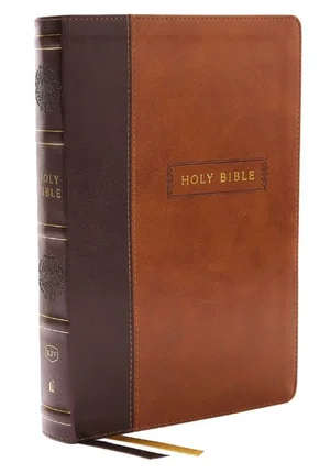 KJV Centre-Column Reference Bible, Leathersoft - Brown