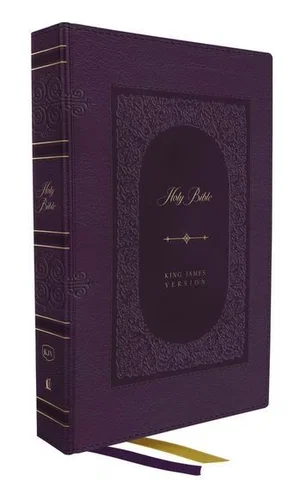 KJV Giant Print Thinline Bible, Vintage Series, Purple - Thumb Indexed