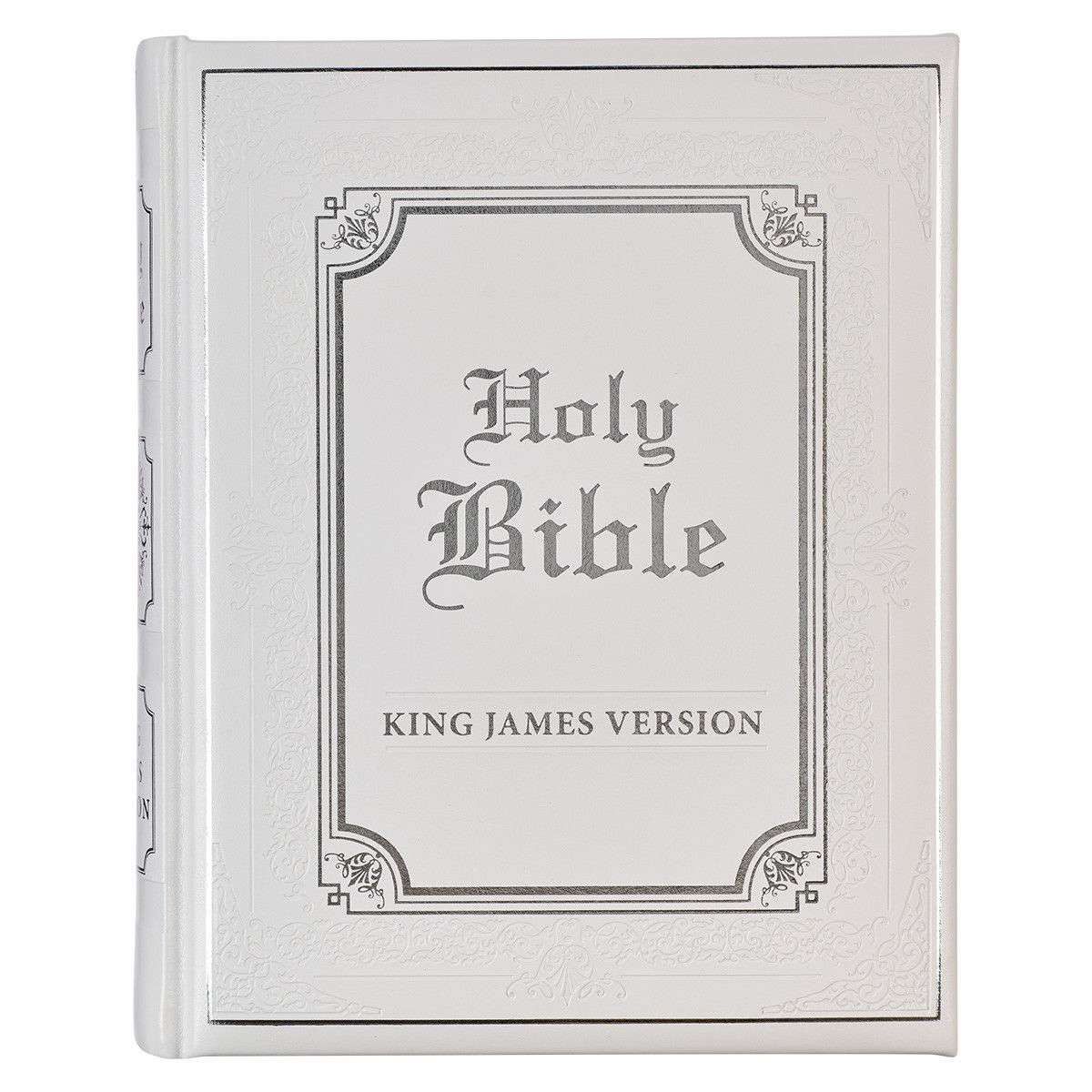 Image of KJV White Faux Leather Family Bible HC Padded