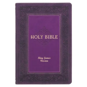 KJV Two-tone Purple Faux Leather Study Bible - Thumb Index