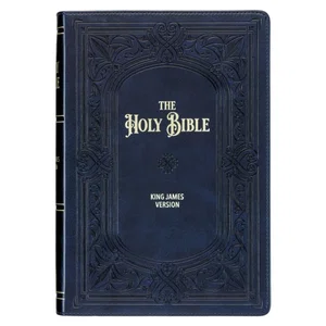 KJV Black Art Nouveau Framed Faux Leather Giant Print - Thumb Index