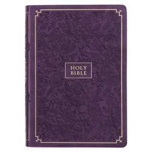 KJV Purple Faux Leather Giant Print - Thumb Index