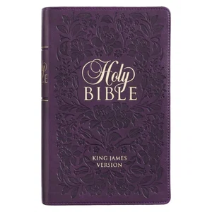 Purple Floral Faux Leather Giant Print Standard-size - Thumb Index