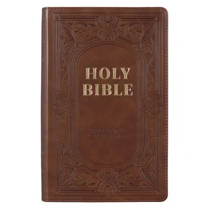 KJV Medium Brown Ivy Faux Leather Giant Print Standard-size - Thumb Index