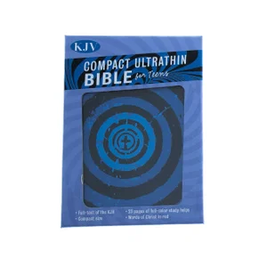 KJV Compact Ultrathin Bible for Teens, Blue Vortex LeatherTouch